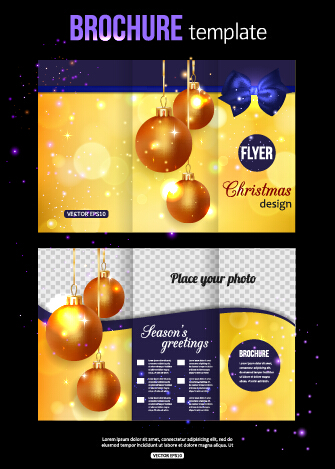 2015 Christmas and new year brochure vector material 08  