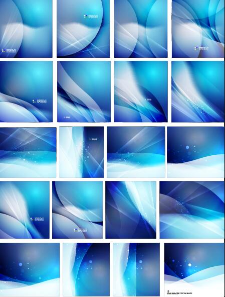 Abstrakter blauer Hintergrund-Set-Vektor 01  