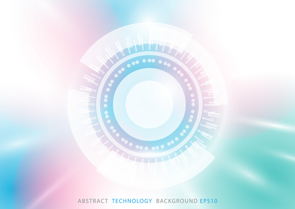 Abstract circle technology background with geometric concept vector  