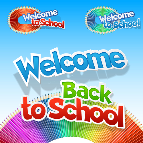 Back to school fashion vector material 06  