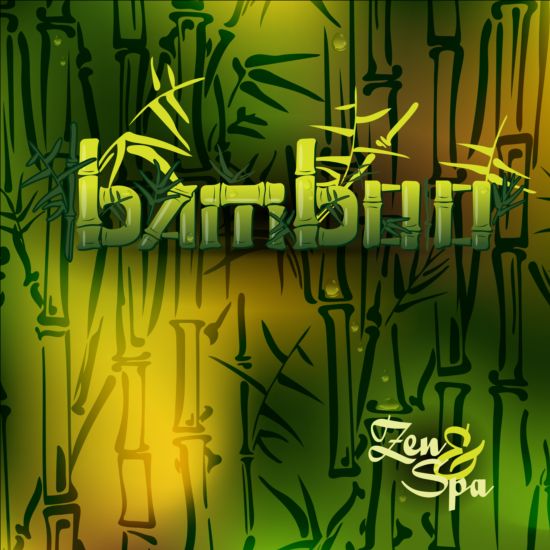 Bambu bakgrund med Spa vektor 02  