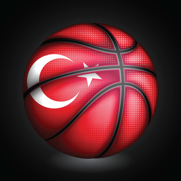 トルコの標識ベクトル材料01とバスケットボール  