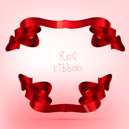 Beautiful red ribbon set 06  