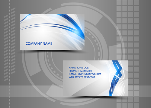 Modern style abstract business cards vector 03  