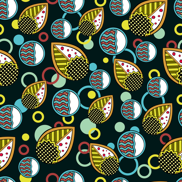 Cartoon elements seamless pattern vectors  