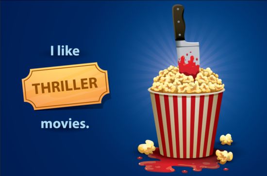 Kino und Popcorn-Eimer vektorisch Hintergrund 13  