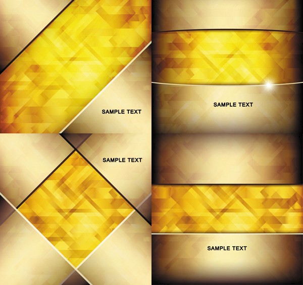 luxury golden backgrounds vector set  