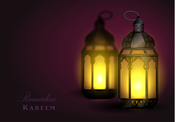 Kreative Ramadan Jareem dunkle Farbe Hintergrund Vektor 06  