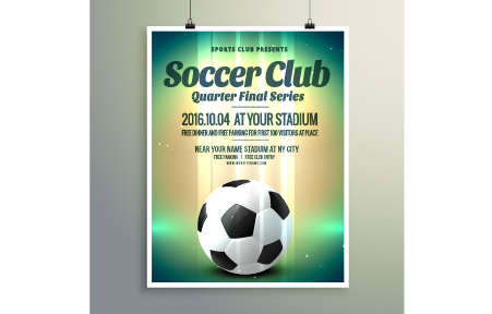 Creative soccer poster design ensemble vecteur 10  