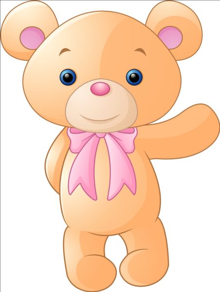 Cute teddy bear vector illustration 03  