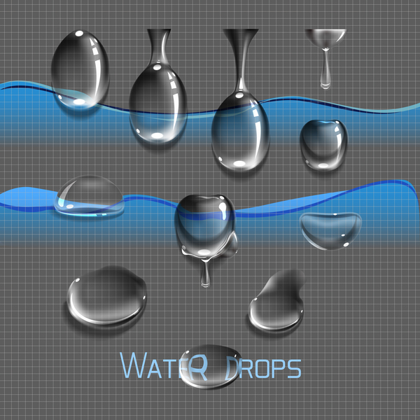 Different water drop vector  