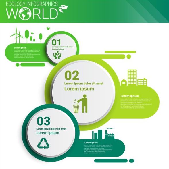 Ökologie-Welt-Infografiken gestalten Vektor 24  