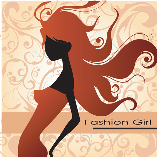 Set of Fashion girl vector graphic 01  