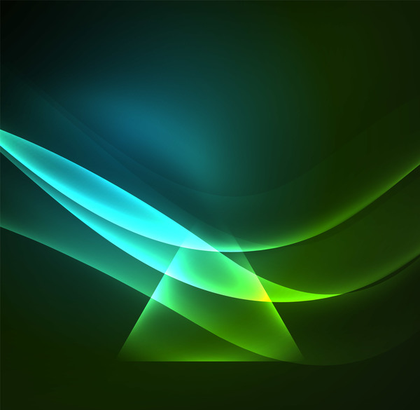 Green light effect abstract background vector 03  