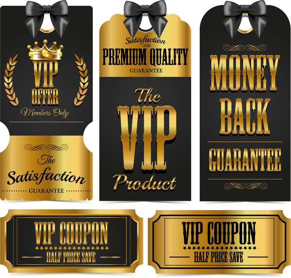 Étiquettes de luxe VIP vector matériel 02  