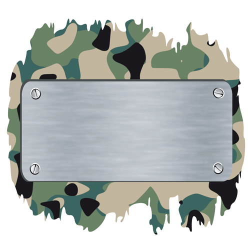 Military elements Frame vector 05  