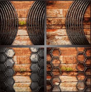 Old metal and wood vector background 01  