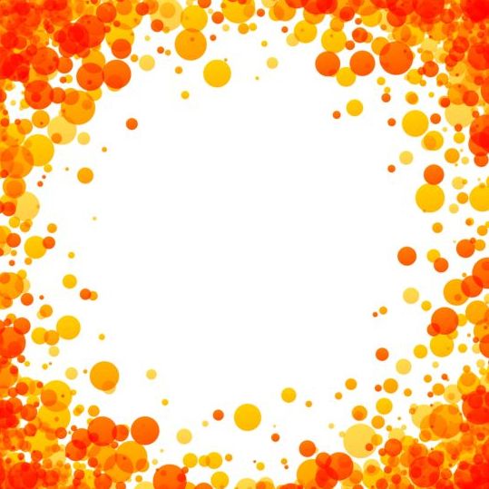 Orangefarbene Punkte Rahmen-Vektoren  
