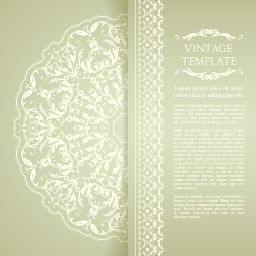 Ornate vintage floral art backgrounds vector 08  