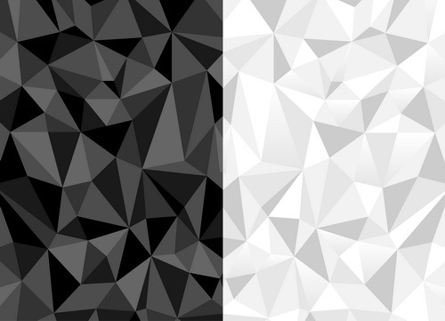 Polygone blanc avec le vecteur de fond noir  