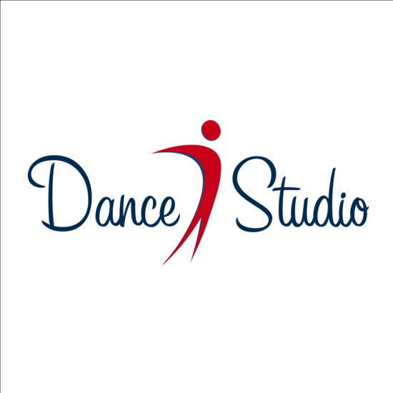 Set of dance studio logos design vector 01  