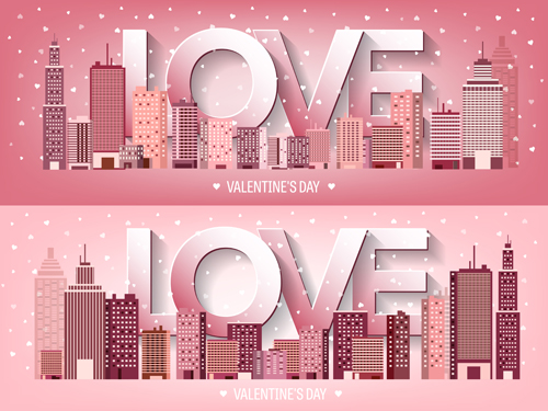 Valentines tay city template vector 20  