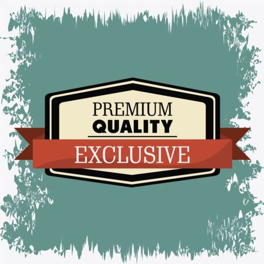 Vintage Premium-und Qualitäts-Etikettenvektor 01  