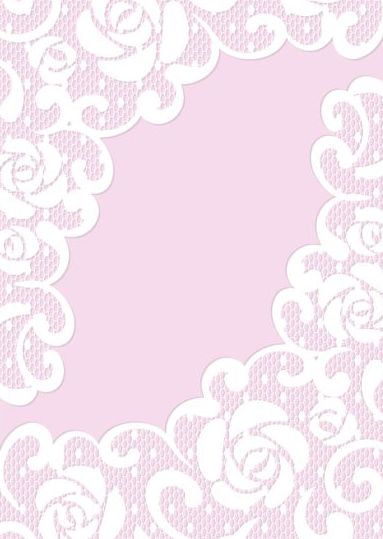 Witte kant met roze achtergrond vector 04  