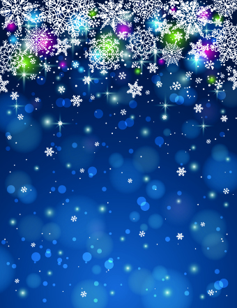 Vector Winter snowflakes background 01  