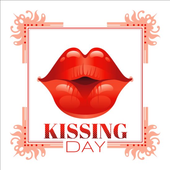 World Kiss Day kreativ Hintergrund 01  