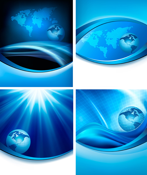 Modern Background with globe elements vector 03  