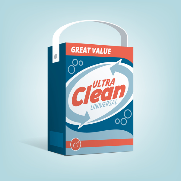 laundry detergent poster vector template  