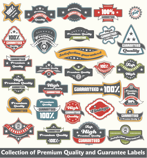 Classic Label stickers 04 free vector  