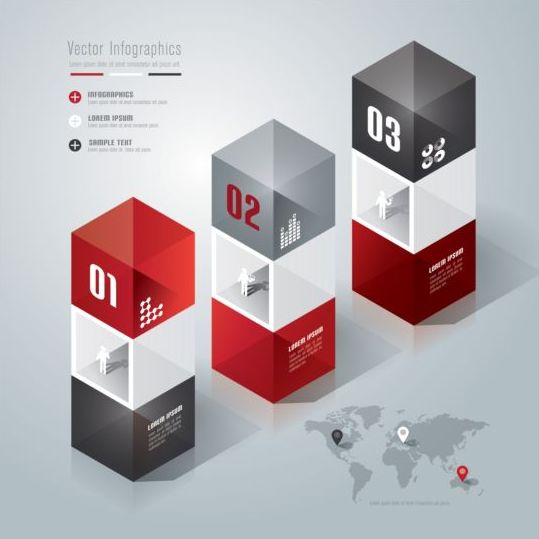 3D options infographie Template Vector 03  