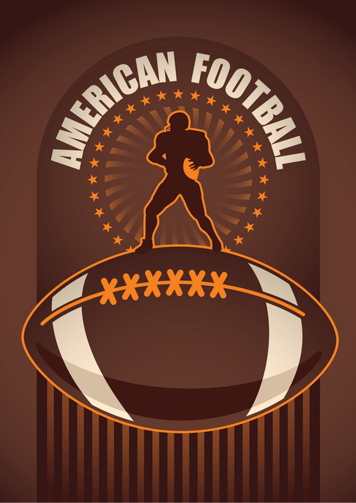 American football poster template vector  