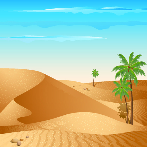 Background desert design elements vector 07  