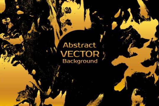 Svart med guld grunge vektor backcground 03  