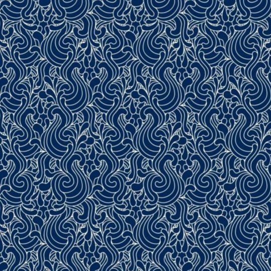 Blå dekor mönster sömlösa vektorer 06  