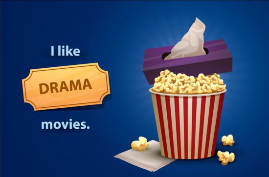 Cinema and popcorn buckets vector background 03  