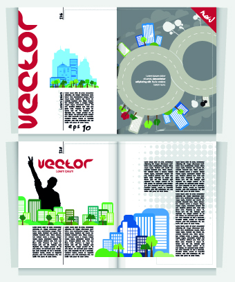 City Magazine Cover vector 03  