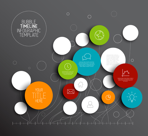 Colored circles infographic template vector graphics 01  
