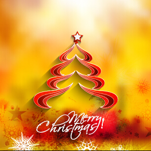 Creative christmas tree blurs background graphics vector 02  