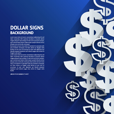 Creative dollar signs background vector 01  