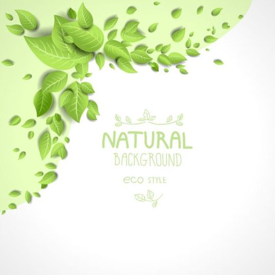 Eco style natural background vector 02  