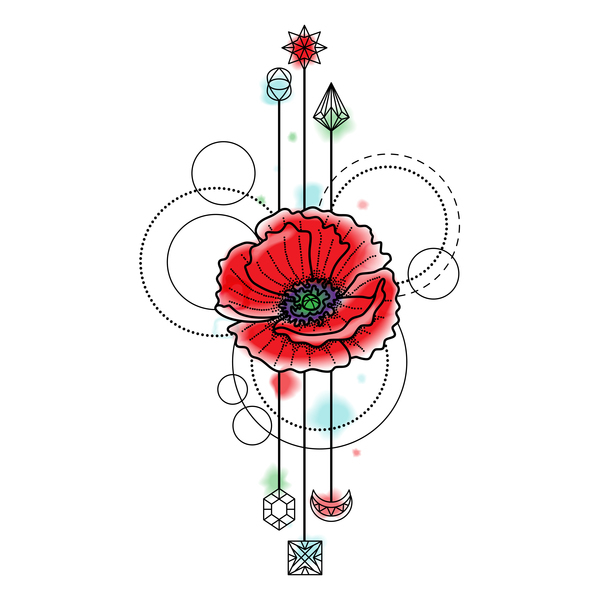 Flower decorative illustration vector material 03  