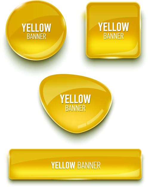 Glass textured color banners graphic vector 03  