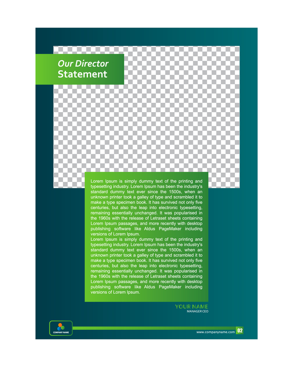 グリーン スタイル カバー パンフレット テンプレート ベクトル セット 02  