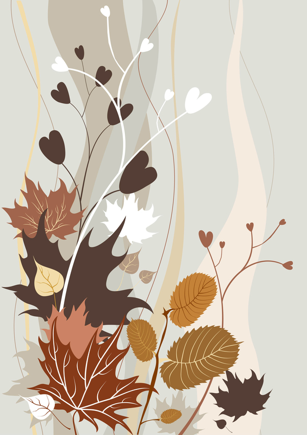 Hand gezeichneter eleganter Herbsthintergrundvektor  