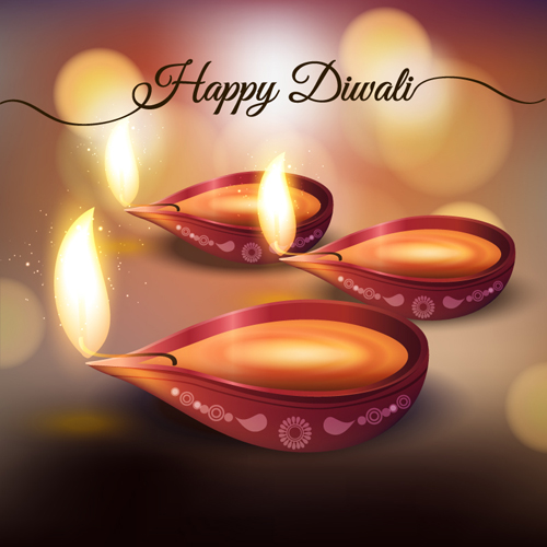 Happy diwali India styles vector background vector 03  