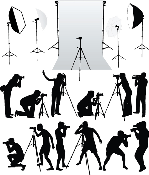 Elements of Photographic studio photographer design vector 02  